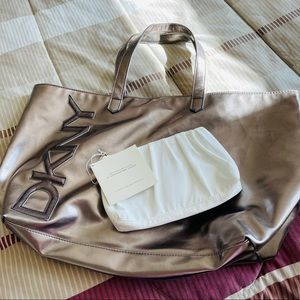 DKNY Large Tote Purse & White Small Bag